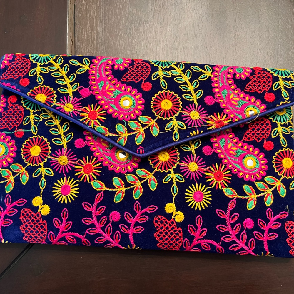 Handmade Indian Style Clutch Crossbody